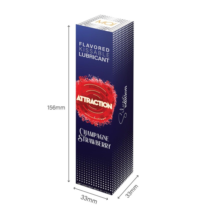 LUBRICANT ATTRACTION CHAMPAGNE STRAWBERRY 50 ML